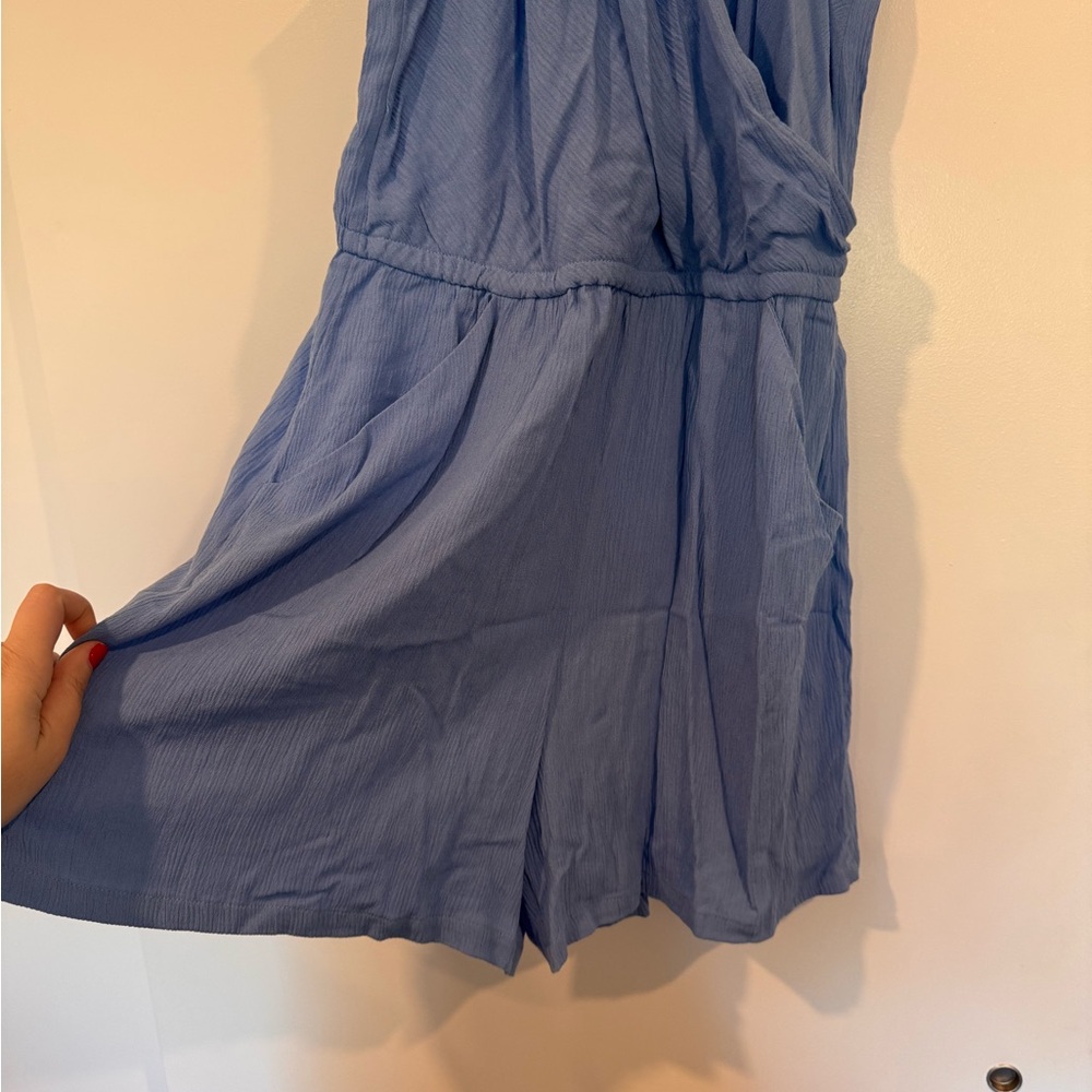 Market & Spruce Blue Sleeveless Romper